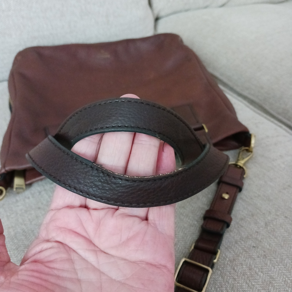 Fossil Brown Leather Satchel Bag - Picture 13 of 14
